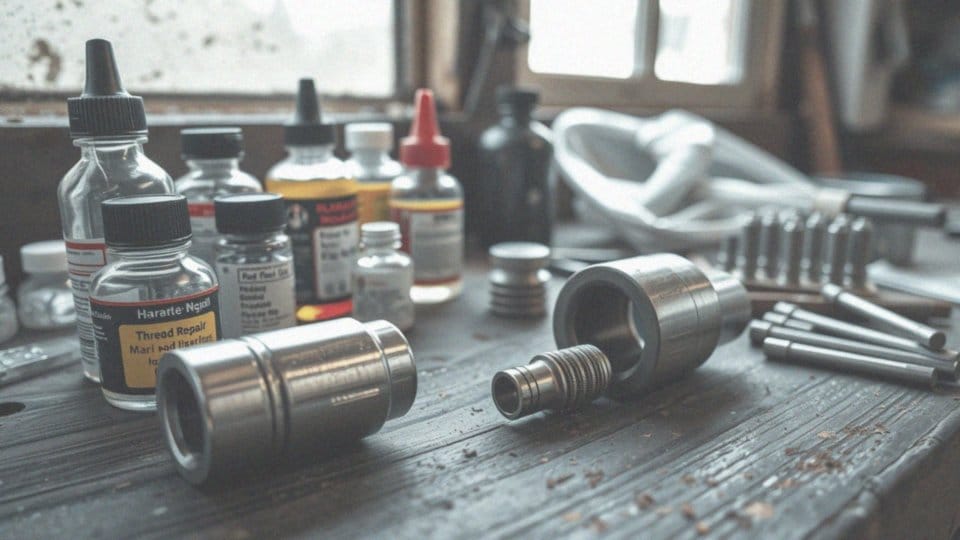 Jakie środki do obróbki skrawaniem są zalecane przy naprawie gwintu?