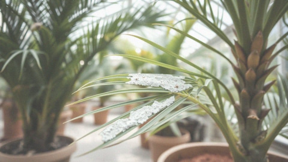 Jakie są objawy chorób palm, w tym biały nalot?
